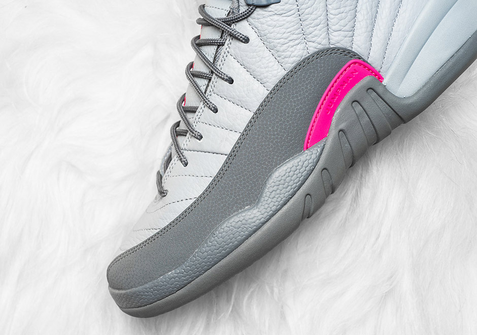 Air Jordan 12 Gg Wolf Grey Vivid Pink 3