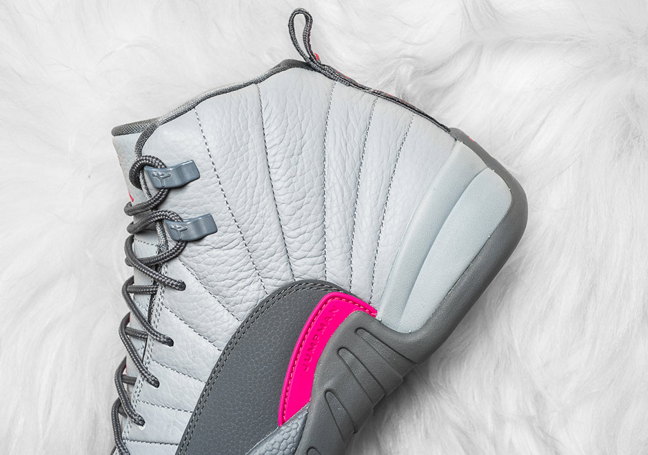 Air Jordan 12 Gg Wolf Grey Vivid Pink 4