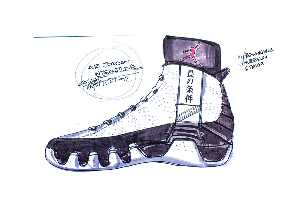 Air Jordan 9 Tinker Hatfield Sketche