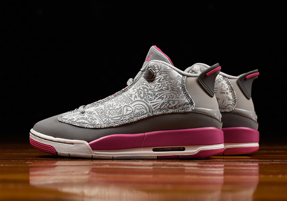 Jordan Dub Zero Grey Pink Girls 1