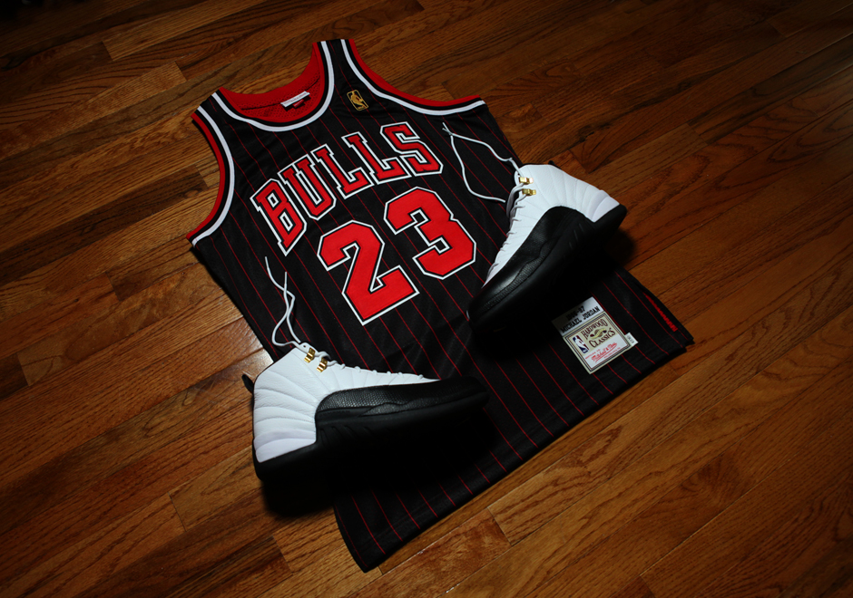 Michael Jordan Mitchell Ness Black Pinstripe 11