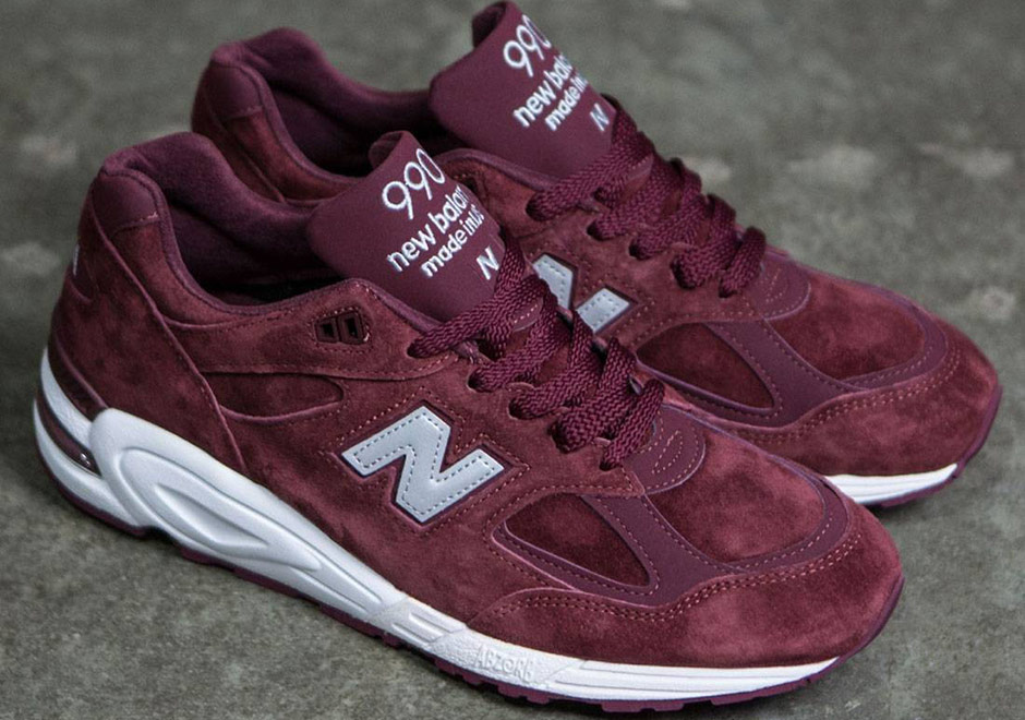 New Balance 990v2 Burgundy Silver 3