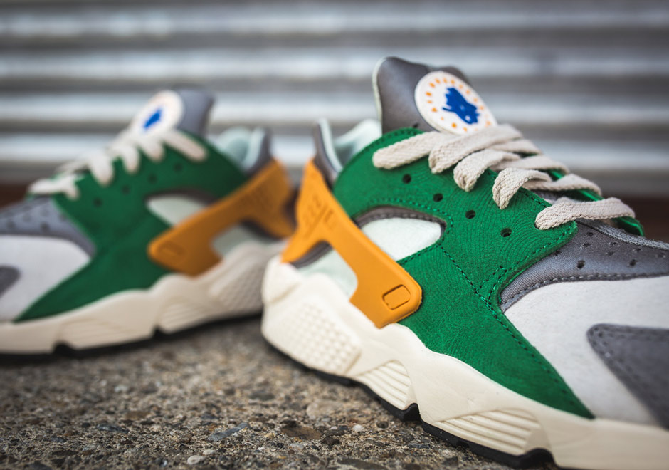 Nike Air Huarache Run Se 852628 300 Pine Green Gold Leaf 6