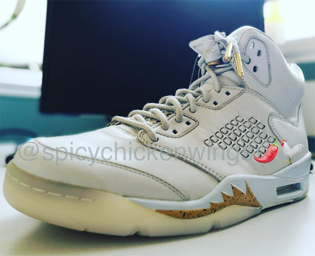 Air Jordan 5 Flight Jacket White Sample 2