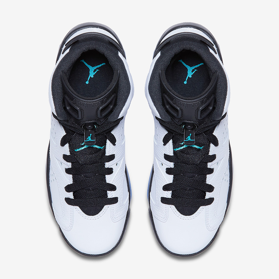 Air Jordan 6 Gs White Black Aqua 2