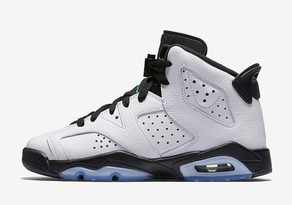 Air Jordan 6 Gs White Black Aqua 5