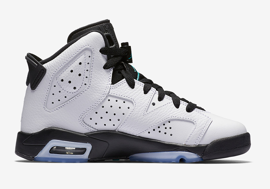 Air Jordan 6 Gs White Black Aqua 6