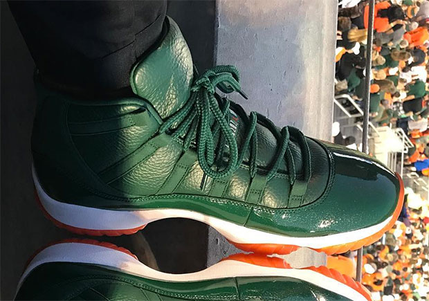 Andre Johnson Breaks Out Air Jordan 11 “Miami Hurricanes” PE