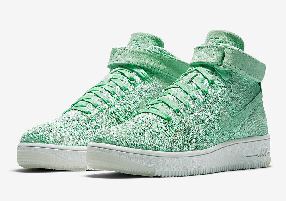 Nike Air Force 1 Mid Flyknit Enamel Green 01