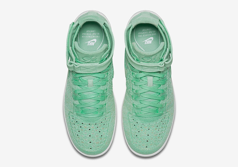 Nike Air Force 1 Mid Flyknit Enamel Green 04