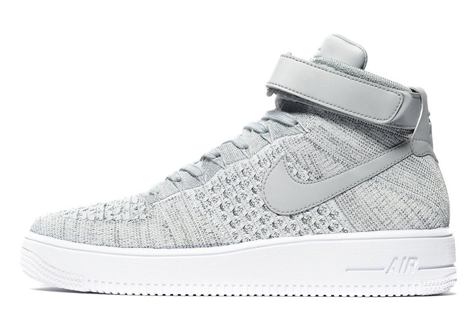 Nike Air Force 1 Mid Ultra Flyknit Light Grey 1