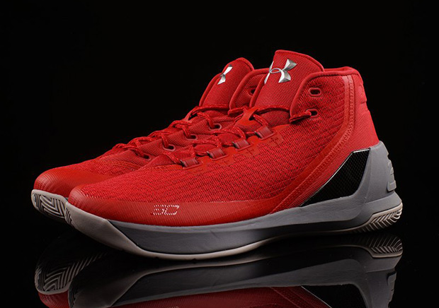 Under Armour Curry 3 Davidson Red Grey 1