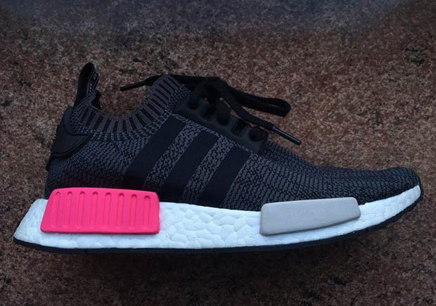 Adidas Nmd R1 Primeknit Black Pink 0