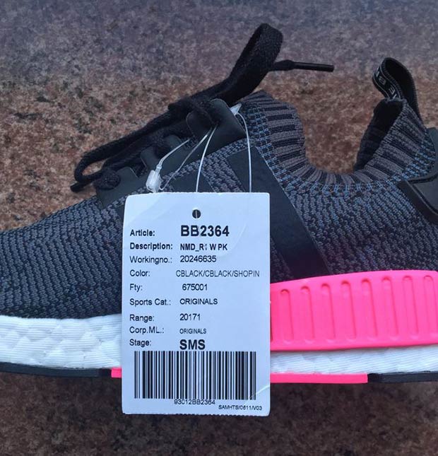 Adidas Nmd R1 Primeknit Black Pink 1