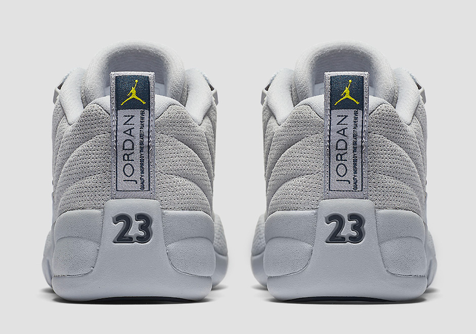 Air Jordan 12 Low Wolf Grey Navy Yellow 2