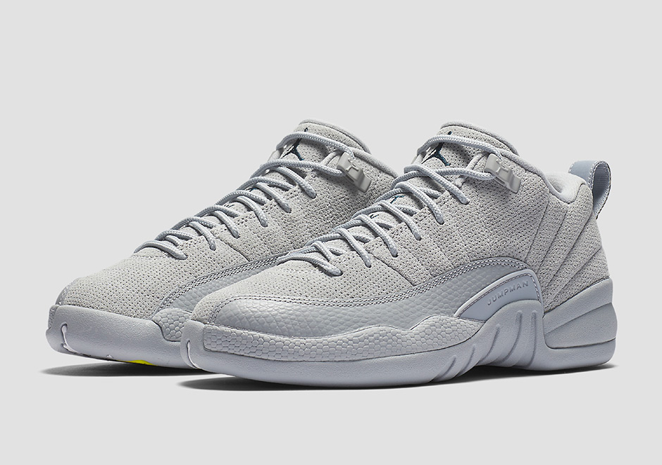 Air Jordan 12 Low Wolf Grey Navy Yellow