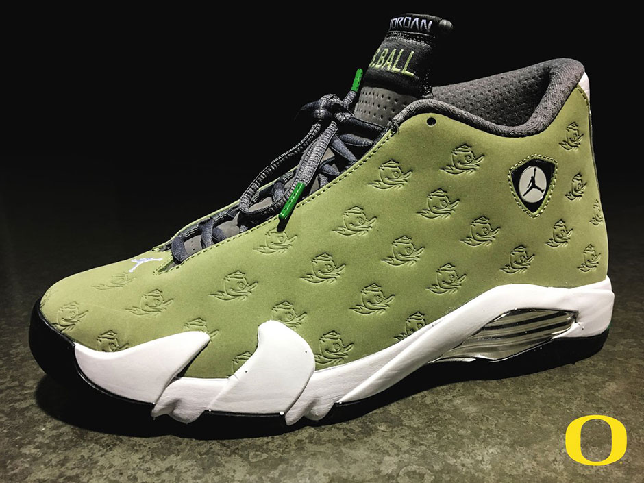 Air Jordan 14 Oregon Ducks Basketball Pe 2