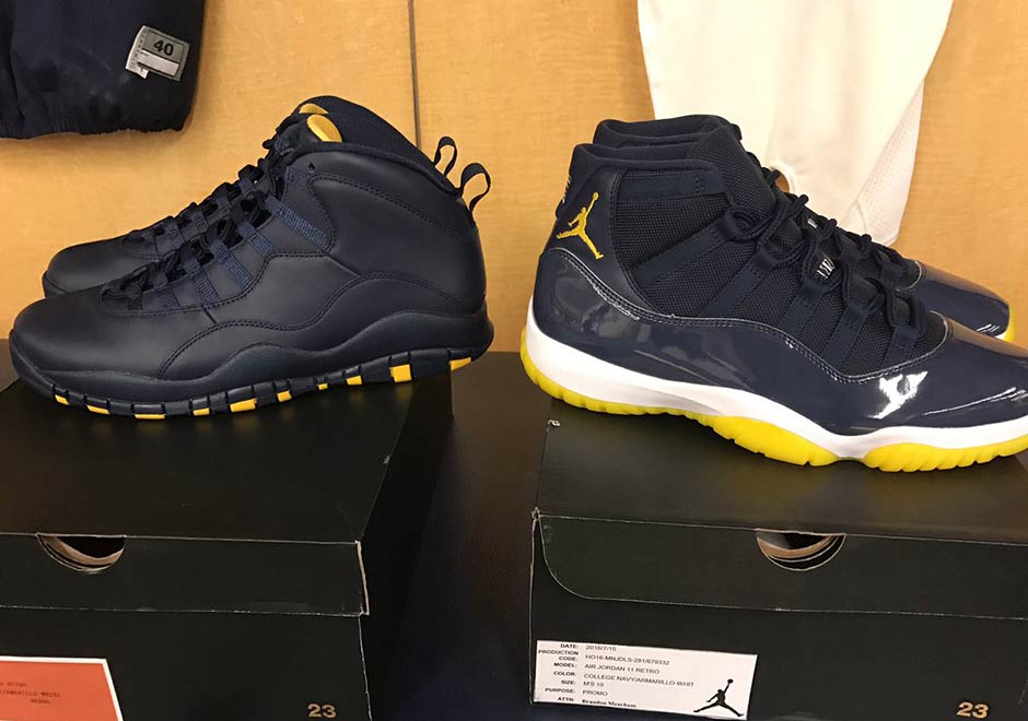 Air Jordan Michigan Wolverines Retro Pes 01