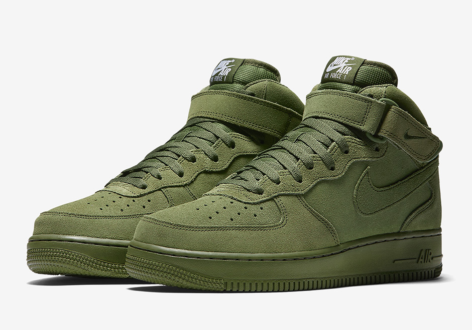 Nike Air Force 1 Legion Green Suede 1