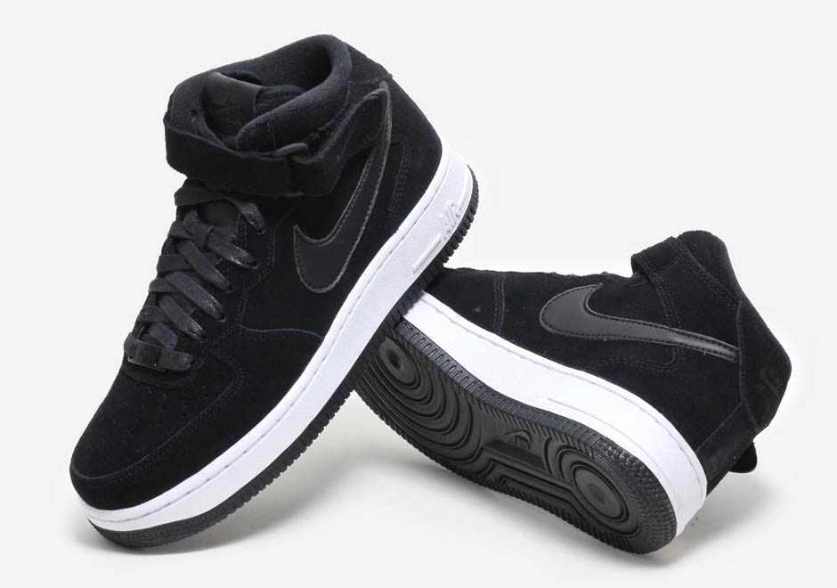 Nike Air Force 1 Suede Black White 1