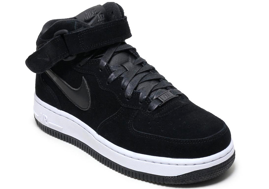 Nike Air Force 1 Suede Black White 3