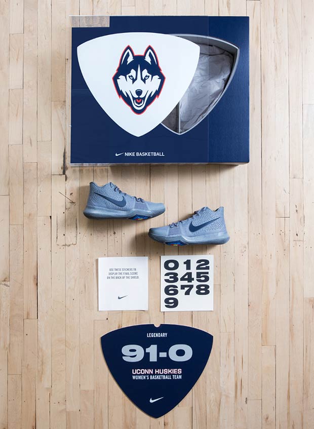 Nike Kyrie 3 Grey Uconn Huskies Streak 6