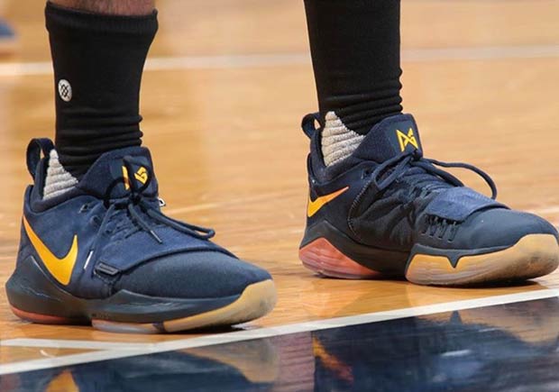 Paul George Debuted "Pacers" Colorway Of The Nike PG 1