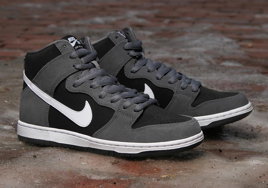 Nike Sb Dunk High Pro Dark Grey Black White 1