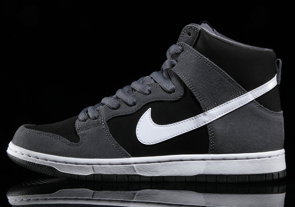 Nike Sb Dunk High Pro Dark Grey Black White 2