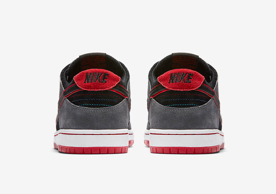 Nike Sb Dunk Low Ishod Wair Black Red Grey Sports Car 895969 006 2