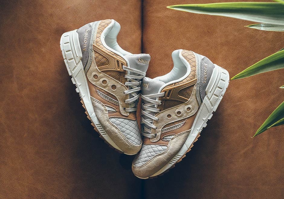 Saucony Grid Sd Quilted Tan Grey 1