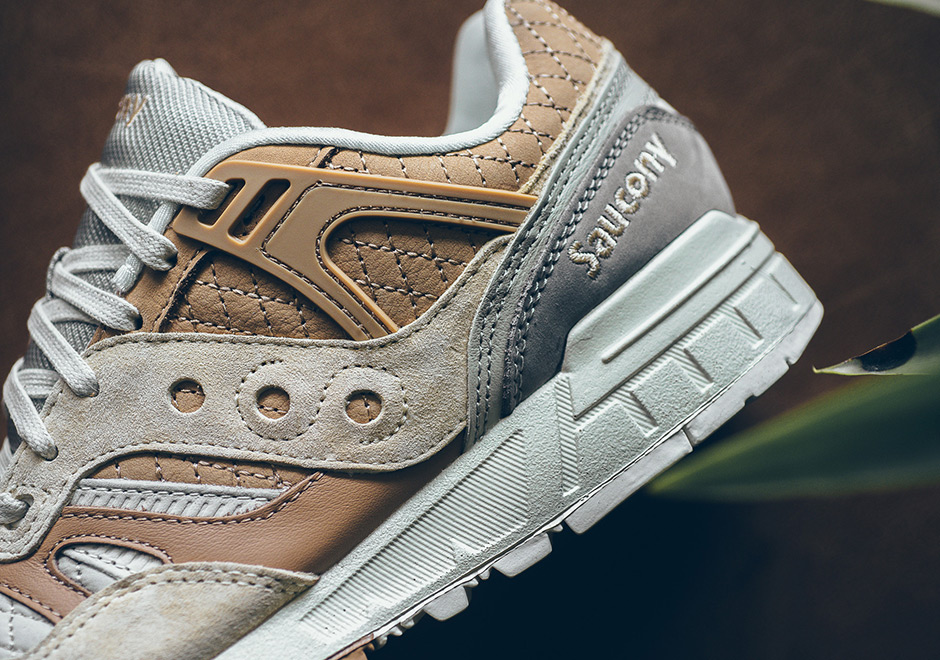 Saucony Grid Sd Quilted Tan Grey 4