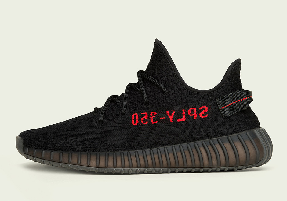 Yeezy Boost 350 V2 Black Red Adult Size 2