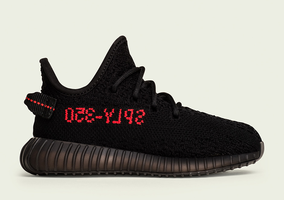 Yeezy Boost 350 V2 Black Red Infant Size 3