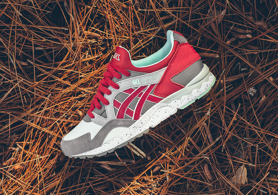 Asics Gel Lyte V Grey Red Mint 2