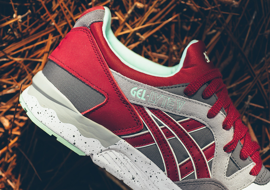 Asics Gel Lyte V Grey Red Mint 3