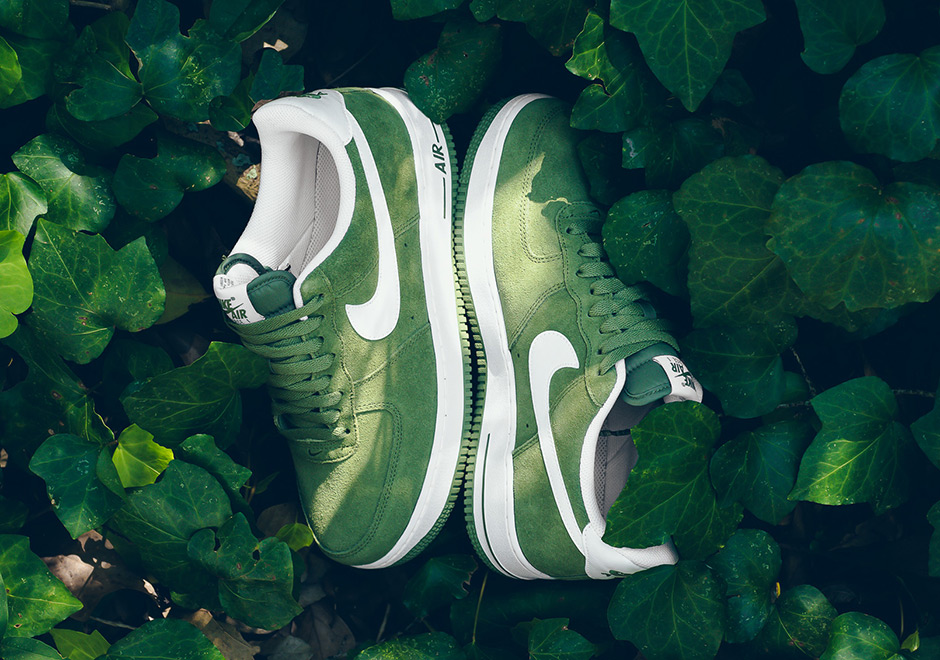 Nike Air Force 1 Palm Green White Suede 1