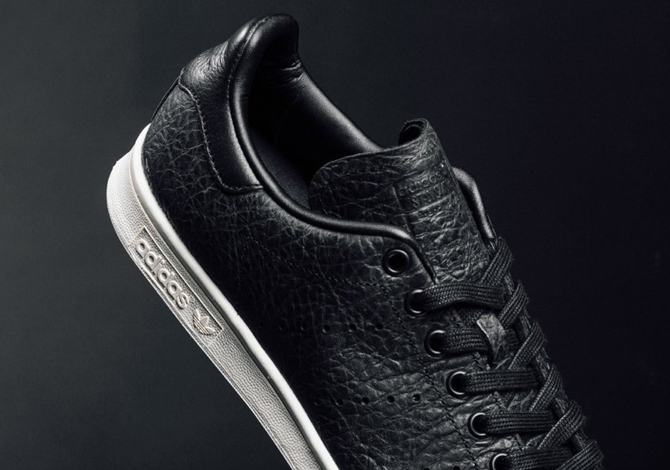 Adidas Stan Smith Tumbled Leather Black White 2