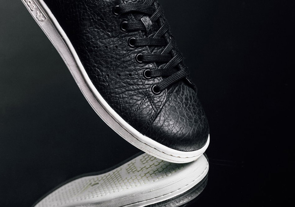 Adidas Stan Smith Tumbled Leather Black White 3