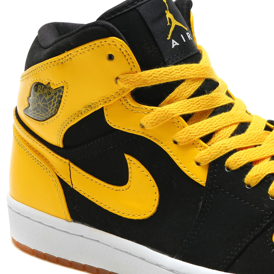 Air Jordan 1 Mid New Love Black Yellow Retro 554724 035 3