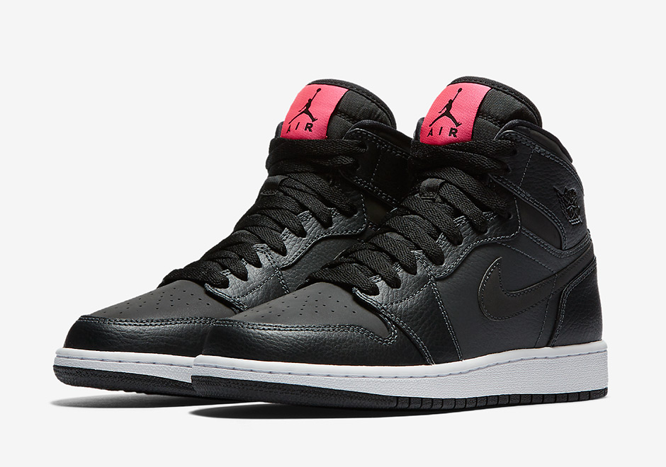 Air Jordan Girls Black Pink Reflective 332148 004 1