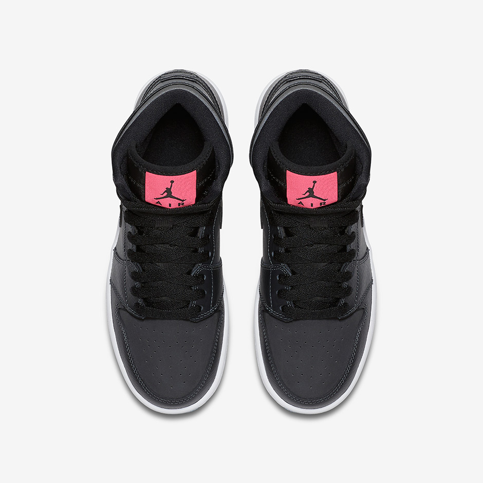 Air Jordan Girls Black Pink Reflective 332148 004 3