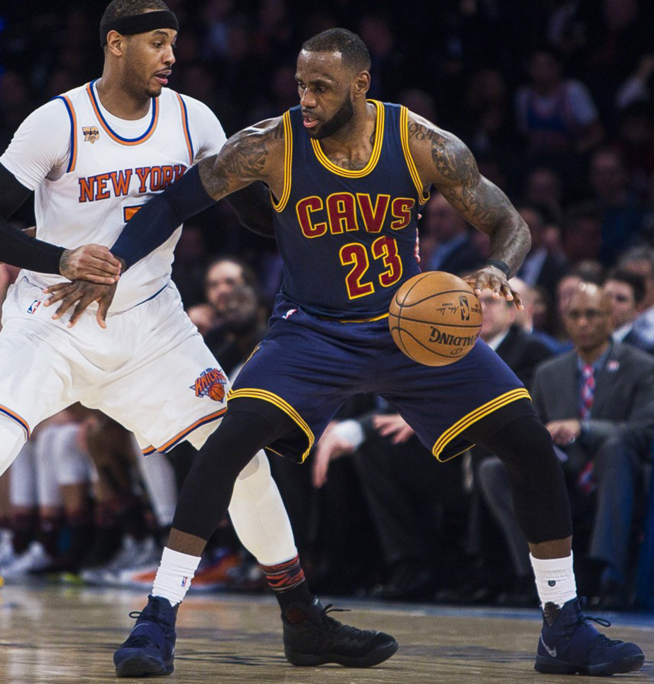 Nike Lebron 14 Navy White Pe Vs Knicks 02