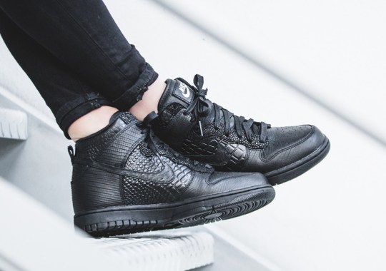 Nike Sportswear Adds Black Croc-Skin To Four Different Models