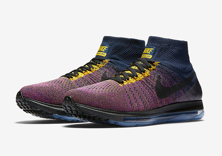 Nikelab Zoom All Out Flyknit Collge Navy Vivid Purple 1