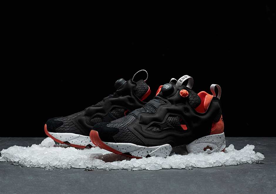 End Reebok Instapump Fury Black Salmon 5