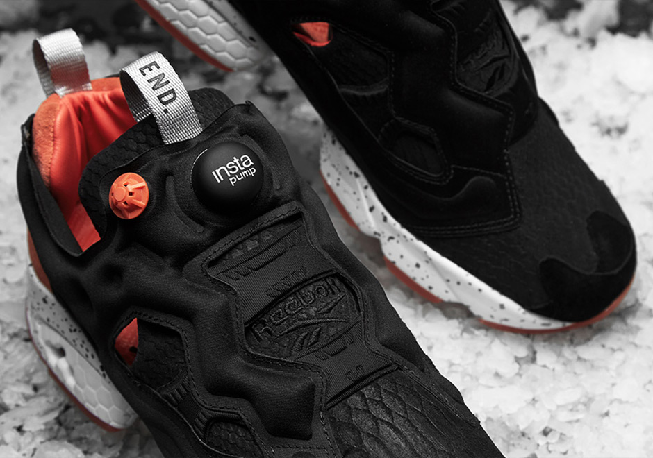 End Reebok Instapump Fury Black Salmon 7