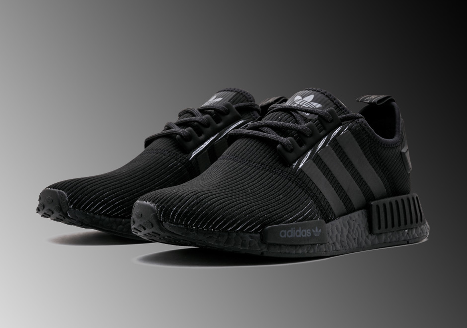 Adidas Nmd R1 Triple Black Ribbed By3123 3