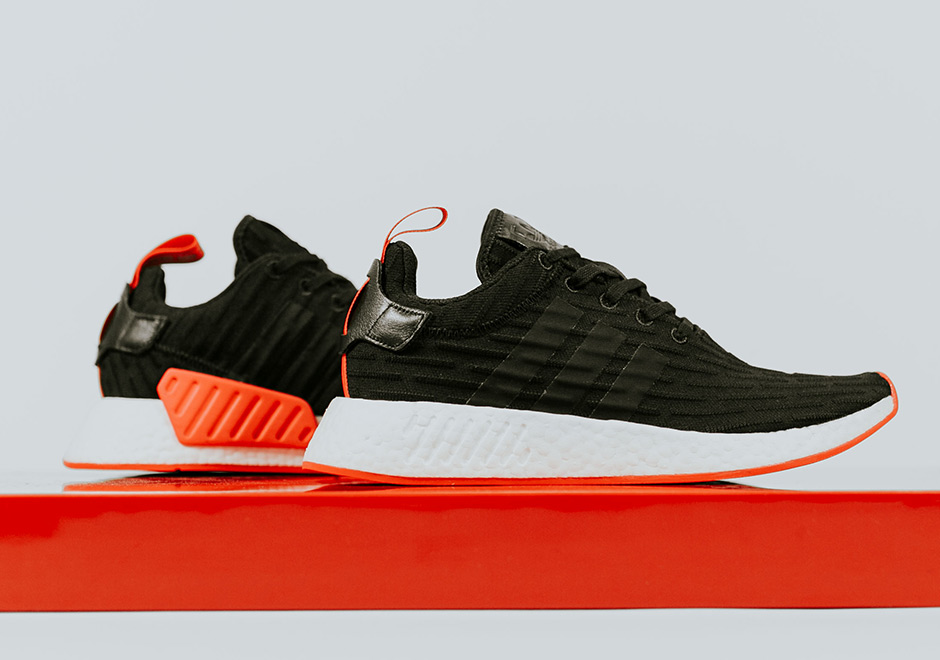 adidas NMD R2 "Core Red" Releasing In Black And White Options