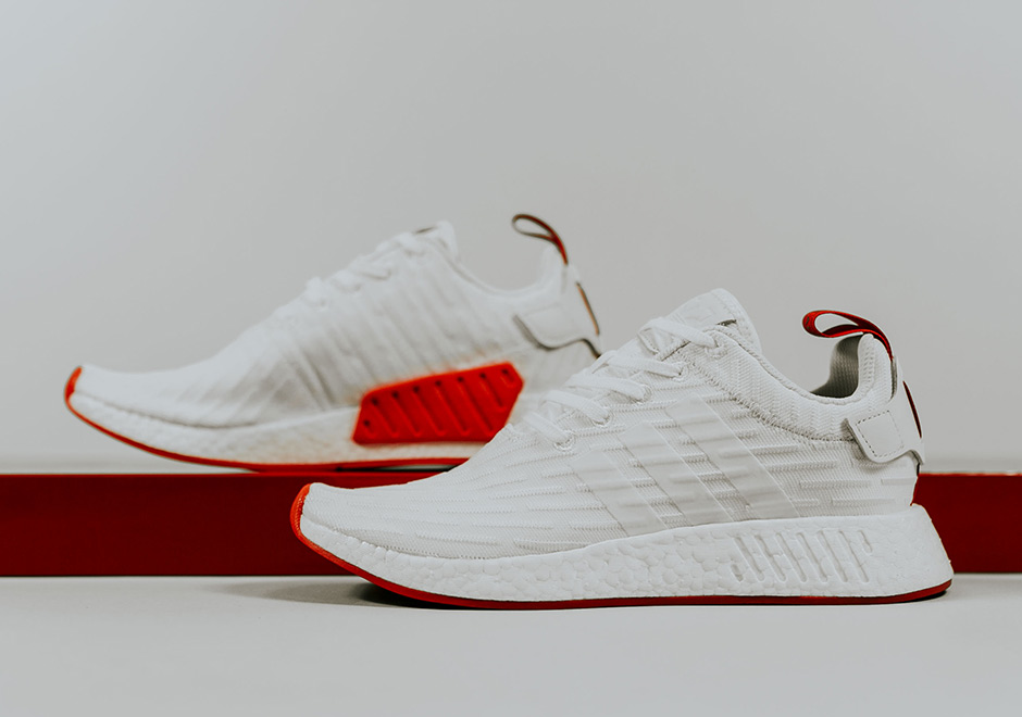 Adidas Nmd R2 White Core Red 5